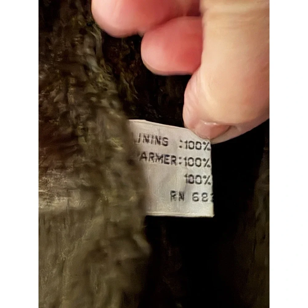 ClipperMist Vintage Brown Leather Overcoat Removable Lining Men's Size 36